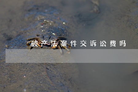 破产法案件交诉讼费吗 破产法案件交诉讼费吗