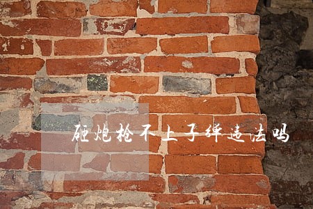 砸炮枪不上子弹违法吗 砸炮枪不上子弹违法吗