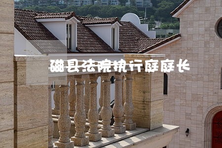 磁县法院执行庭庭长 磁县法院执行庭庭长
