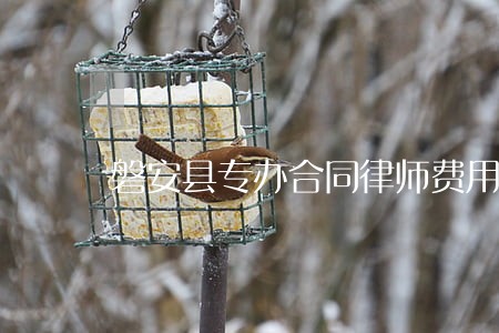 磐安县专办合同律师费用标准 磐安县专办合同律师费用标准