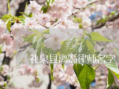 礼泉县离婚律师名字 礼泉县离婚律师名字