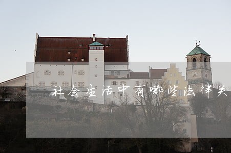 社会生活中有哪些法律关系 社会生活中有哪些法律关系