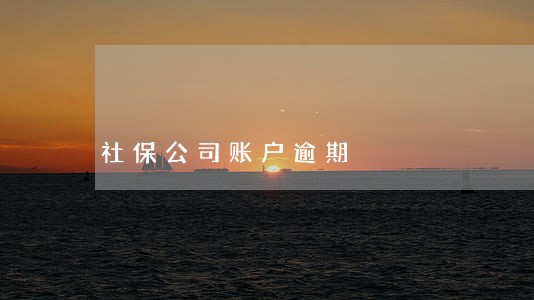 社保公司账户逾期 社保公司账户逾期