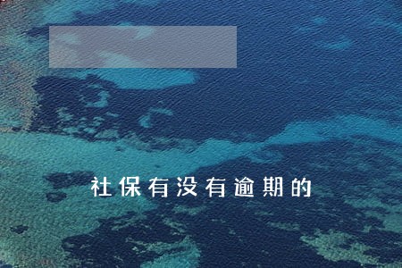社保有没有逾期的 社保有没有逾期的