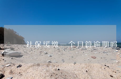 社保缓缴一个月算逾期吗 社保缓缴一个月算逾期吗