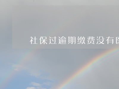 社保过逾期缴费没有医保吗 社保过逾期缴费没有医保吗