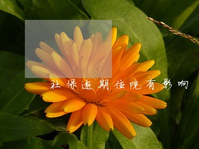 社保逾期住院有影响
