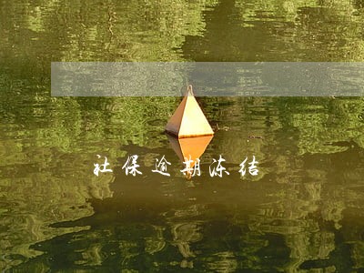 社保逾期冻结 社保逾期冻结