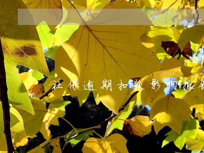 社保逾期扣款影响报销生育险 社保逾期扣款影响报销生育险