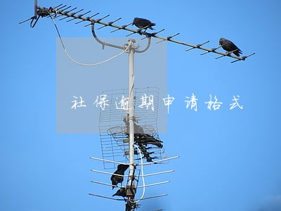 社保逾期申请格式 社保逾期申请格式
