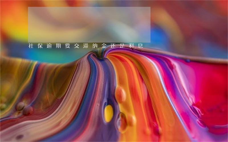 社保逾期要交滞纳金还是利息 社保逾期要交滞纳金还是利息