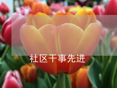 社区干事先进 社区干事先进