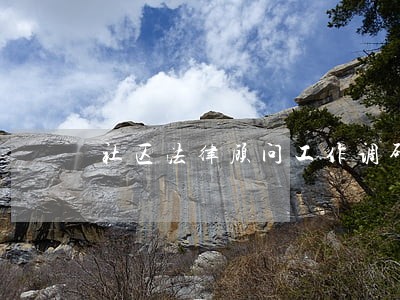 社区法律顾问工作调研