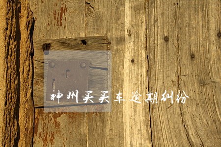 神州买买车逾期纠纷 神州买买车逾期纠纷