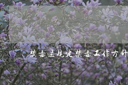 禁毒法规定禁毒工作方针 禁毒法规定禁毒工作方针