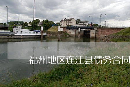 福州地区连江县债务合同律师 福州地区连江县债务合同律师