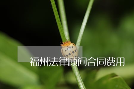 福州法律顾问合同费用 福州法律顾问合同费用