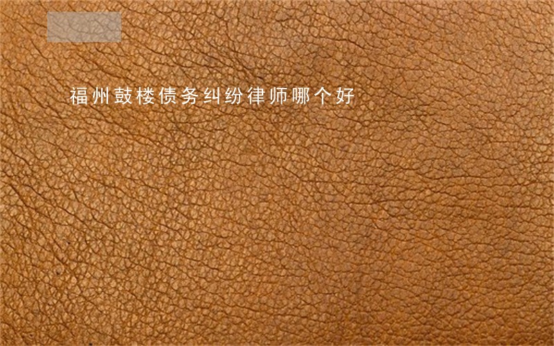 福州鼓楼债务纠纷律师哪个好 福州鼓楼债务纠纷律师哪个好