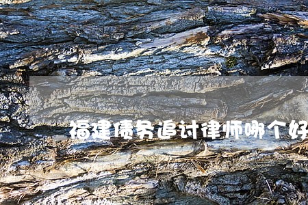 福建债务追讨律师哪个好 福建债务追讨律师哪个好