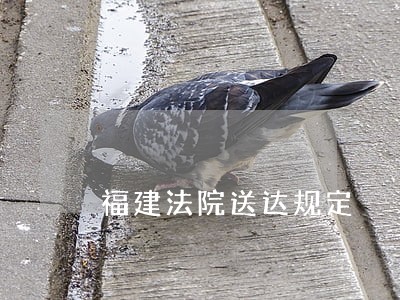 福建法院送达规定