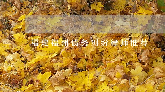 福建福州债务纠纷律师推荐 福建福州债务纠纷律师推荐