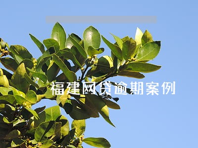 福建网贷逾期案例 福建网贷逾期案例