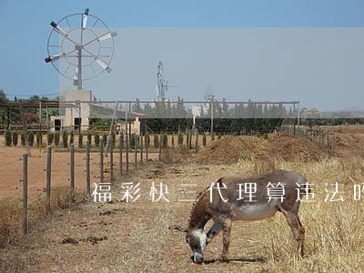 福彩快三代理算违法吗 福彩快三代理算违法吗