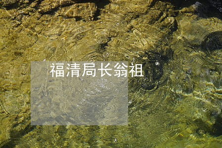 福清局长翁祖 福清局长翁祖