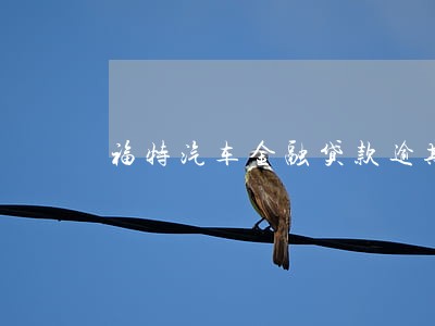 福特汽车金融贷款逾期
