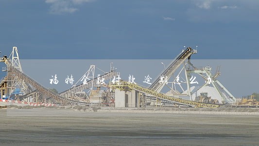 福特金融付款逾期怎么办 福特金融付款逾期怎么办