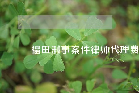 福田刑事案件律师代理费 福田刑事案件律师代理费