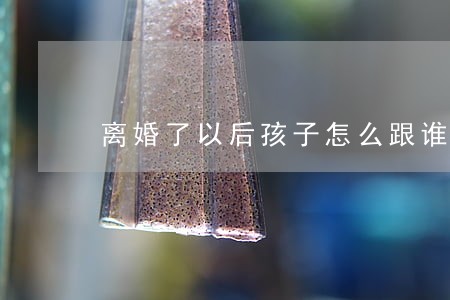 离婚了以后孩子怎么跟谁 离婚了以后孩子怎么跟谁