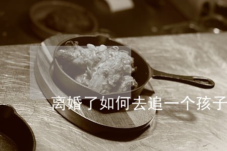 离婚了如何去追一个孩子 离婚了如何去追一个孩子