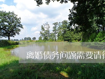 离婚债务问题需要请律师吗 离婚债务问题需要请律师吗