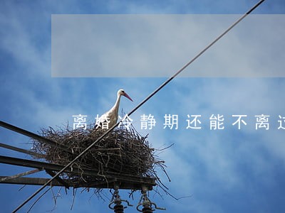 离婚冷静期还能不离过得好吗 离婚冷静期还能不离过得好吗