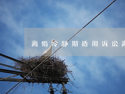 离婚冷静期适用诉讼离婚吗 离婚冷静期适用诉讼离婚吗