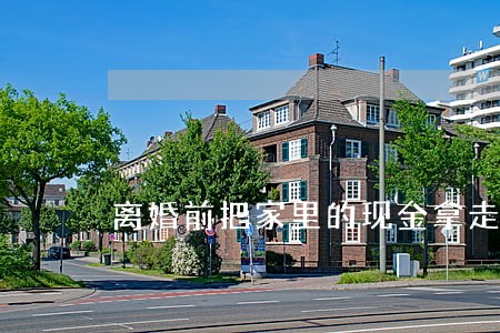 离婚前把家里的现金拿走