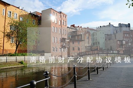 离婚前财产分配协议模板