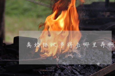离婚协议书得去哪里弄啊 离婚协议书得去哪里弄啊