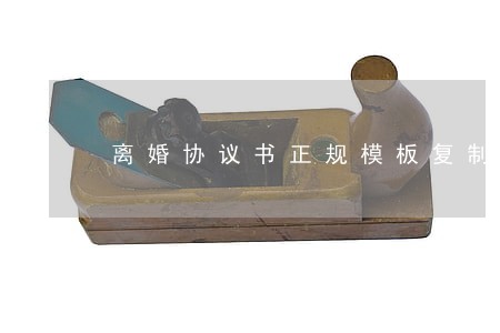 离婚协议书正规模板复制 离婚协议书正规模板复制