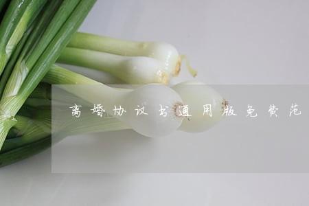 离婚协议书通用版免费范本 离婚协议书通用版免费范本