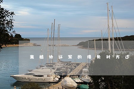 离婚协议写的债务对方还 离婚协议写的债务对方还