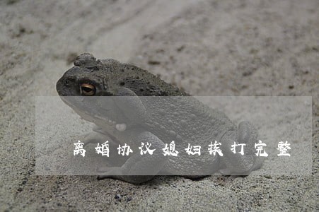 离婚协议媳妇挨打完整 离婚协议媳妇挨打完整