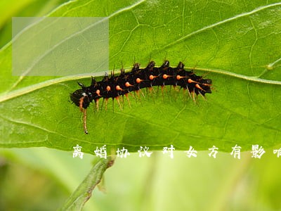 离婚协议对女方有影响吗 离婚协议对女方有影响吗