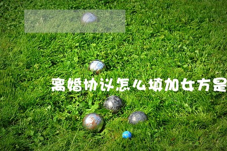 离婚协议怎么填加女方是监护人 离婚协议怎么填加女方是监护人