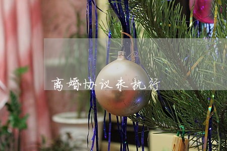 离婚协议未执行 离婚协议未执行