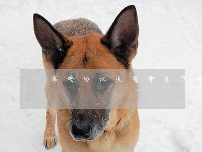 离婚协议没有章是假的吗 离婚协议没有章是假的吗