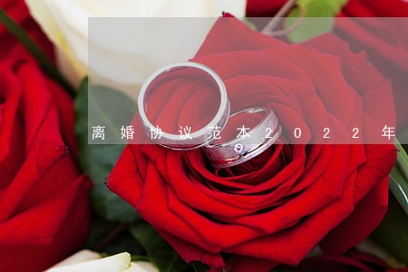 离婚协议范本2022年 离婚协议范本2022年