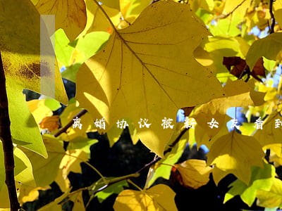 离婚协议被新女友看到了 离婚协议被新女友看到了