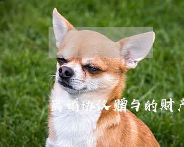 离婚协议赠与的财产 离婚协议赠与的财产